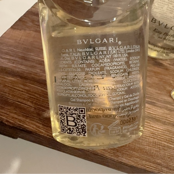 Bvlgari Traveler Size Green Tea Shampoo and Shower Gel 40ml/1.3oz x5 New - Picture 3 of 4
